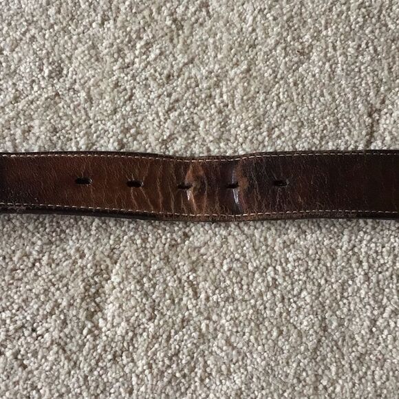 Nocona Western Ribbon Spur Rowel Concho Tab Belt - Picture 8 of 8